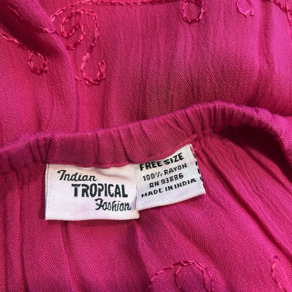 Indian Tropical Fashion‎ Women's Embrodiered Skirt Pink Size Free Size